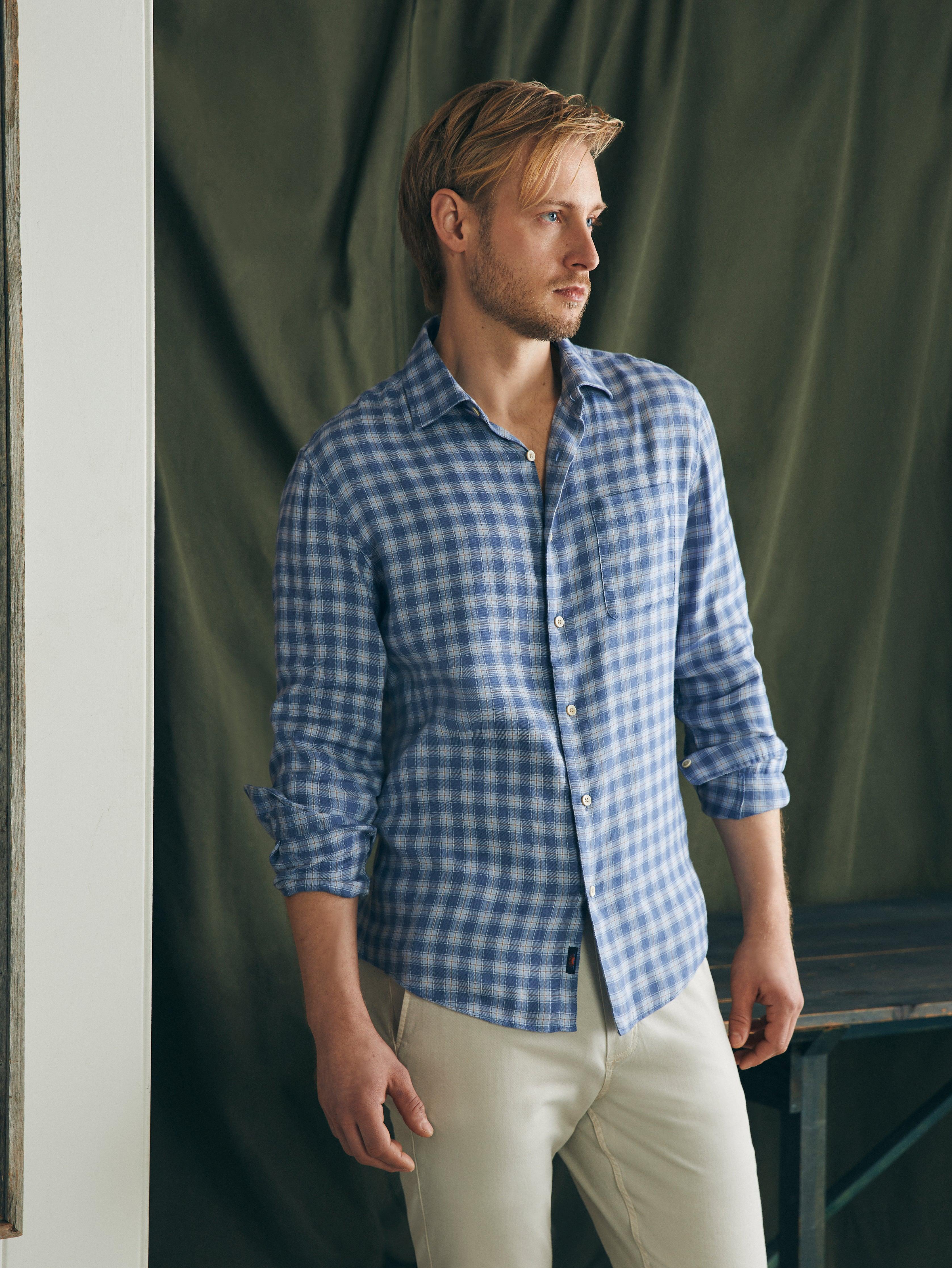 Weekend Blend Shirt - Rockville Blue Plaid Male Product Image