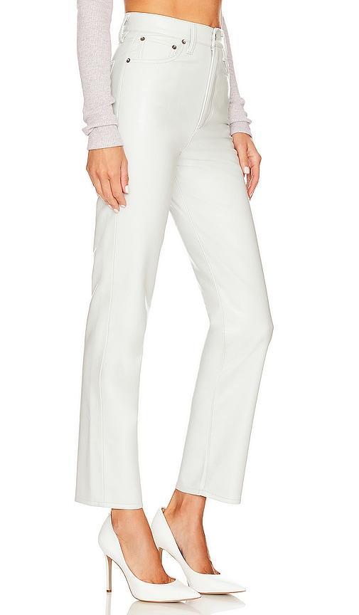 AGOLDE Recycled Leather 90's Pinch Waist White. (also in 30, 31, 32, 33). Product Image