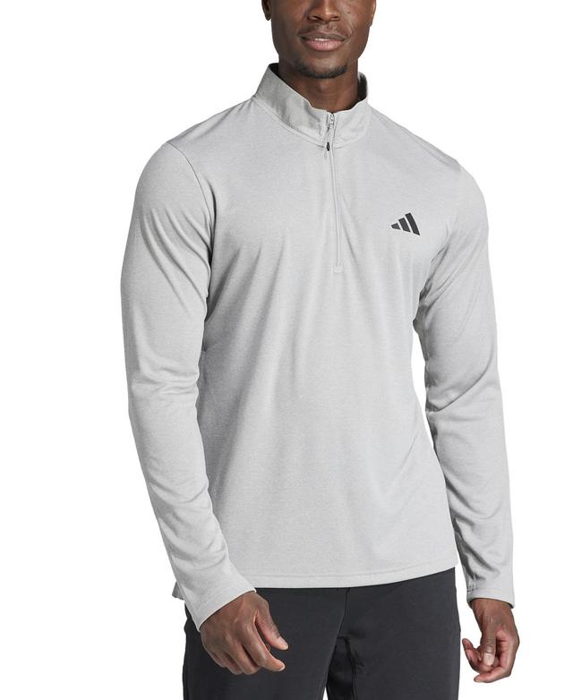 adidas Mens Essentials Training Quarter-Zip Long-Sleeve Top Product Image