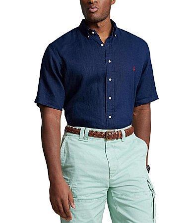 Polo Ralph Lauren Big  Tall Linen Short Sleeve Woven Shirt Product Image