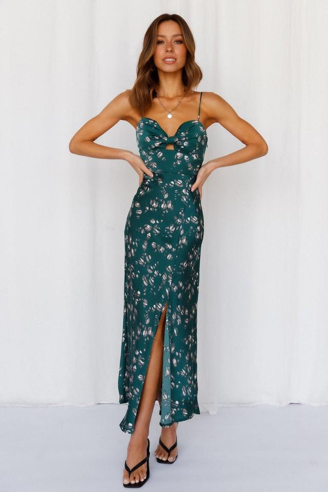 Gimme Whiplash Midi Dress Green Product Image