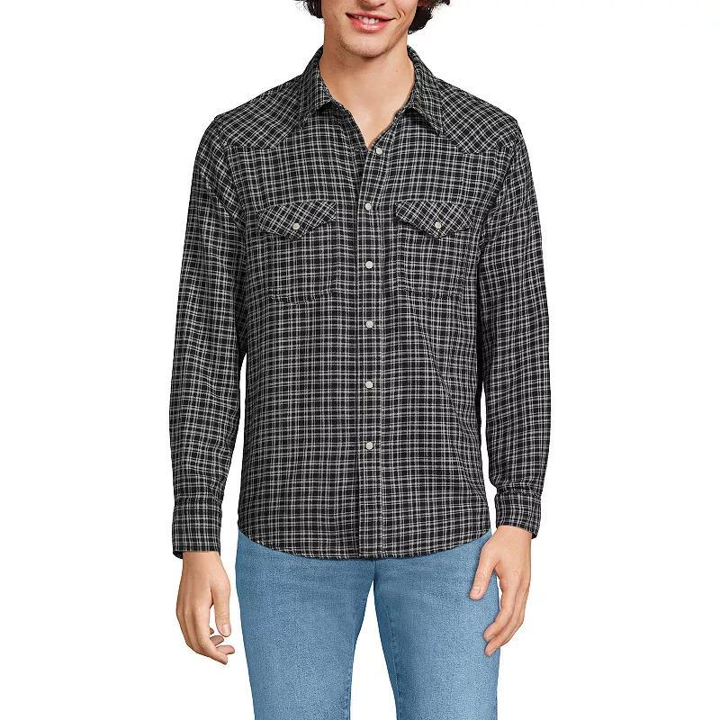 Big & Tall Lands End Western Shirt, Mens Product Image