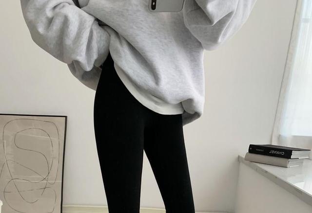 Plain Fleece-Lined Leggings Product Image