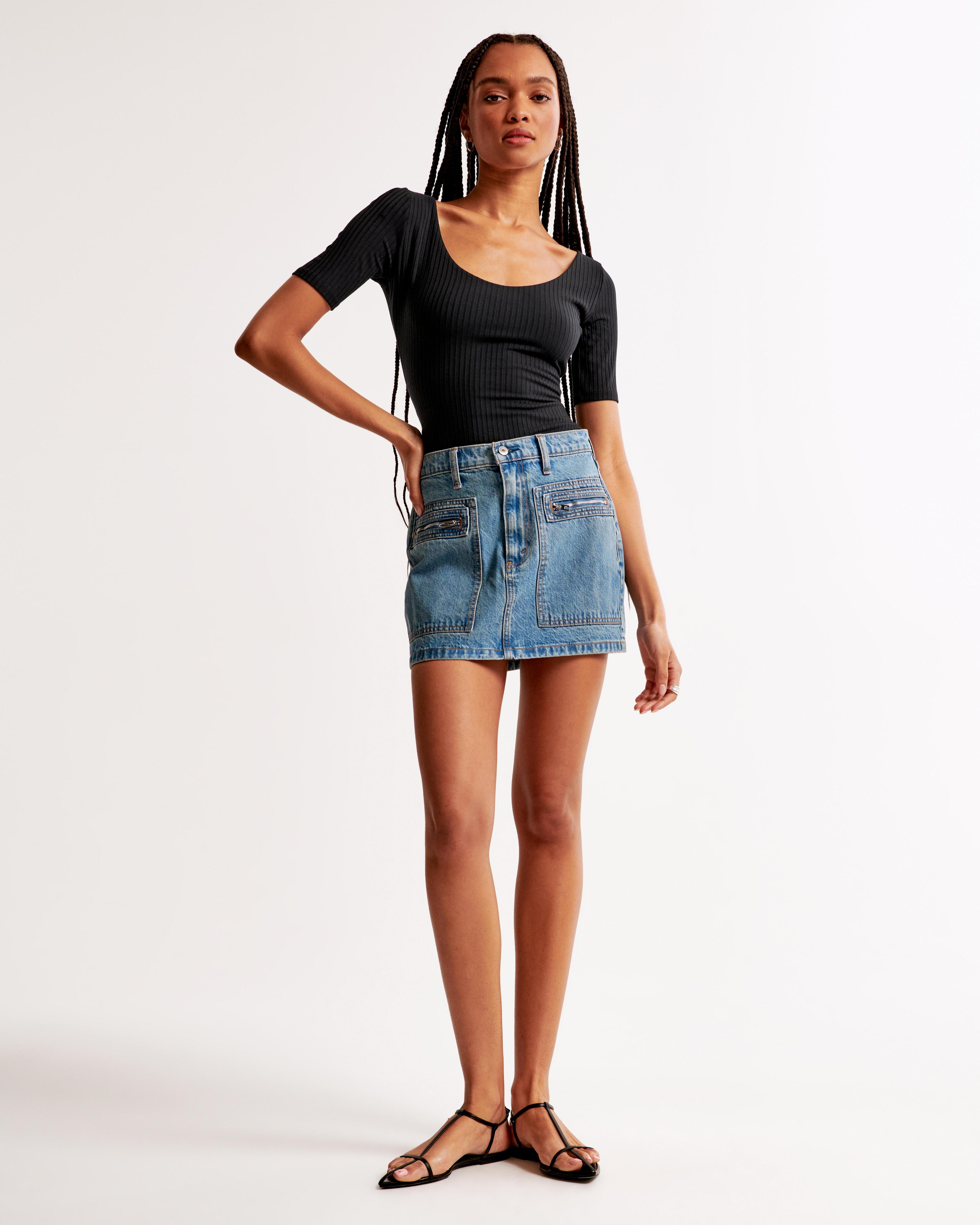 Cargo Pocket Denim Mini Skirt product image