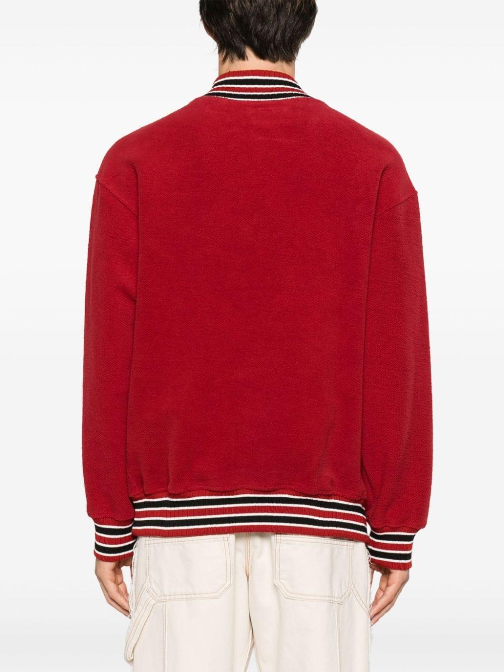 RHUDE Varsity Half-zip Sweatshirt In Vintage Red Product Image