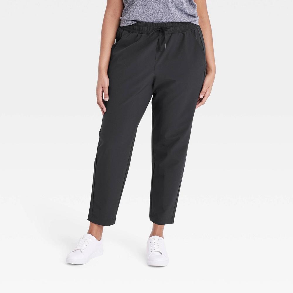 Womens Stretch Woven High-Rise Taper Pants - All In Motion Black 4X Product Image