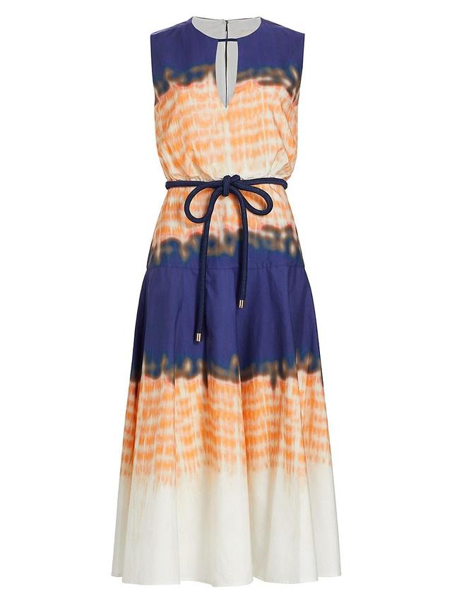 Womens Bora Cotton Tie-Dye Midi-Dress Product Image