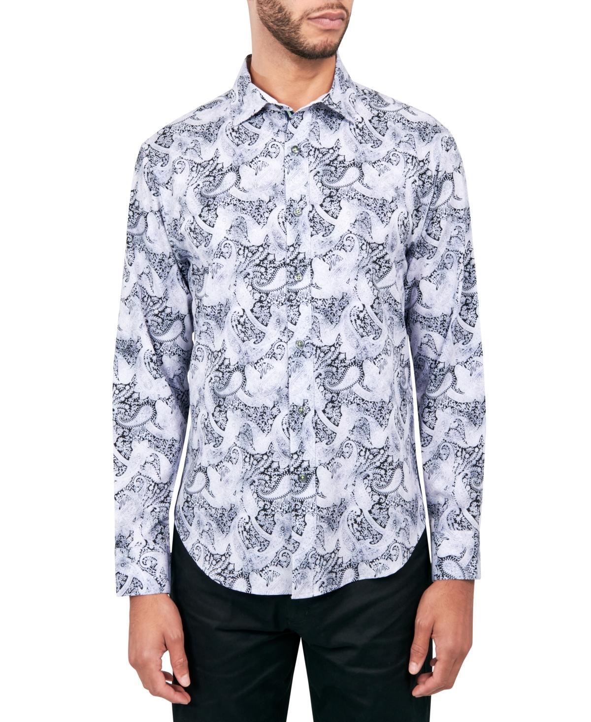 Society of Threads Mens Regular-Fit Non-Iron Performance Stretch Paisley Button-Down Shirt Product Image