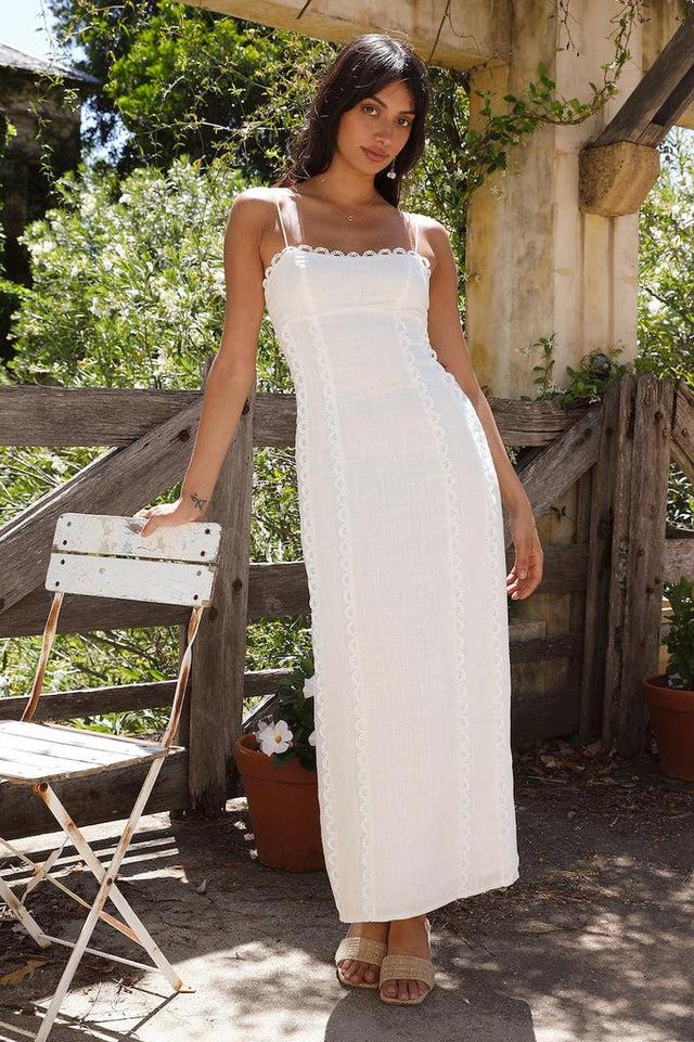 Honeymoon Love Maxi Dress White Product Image