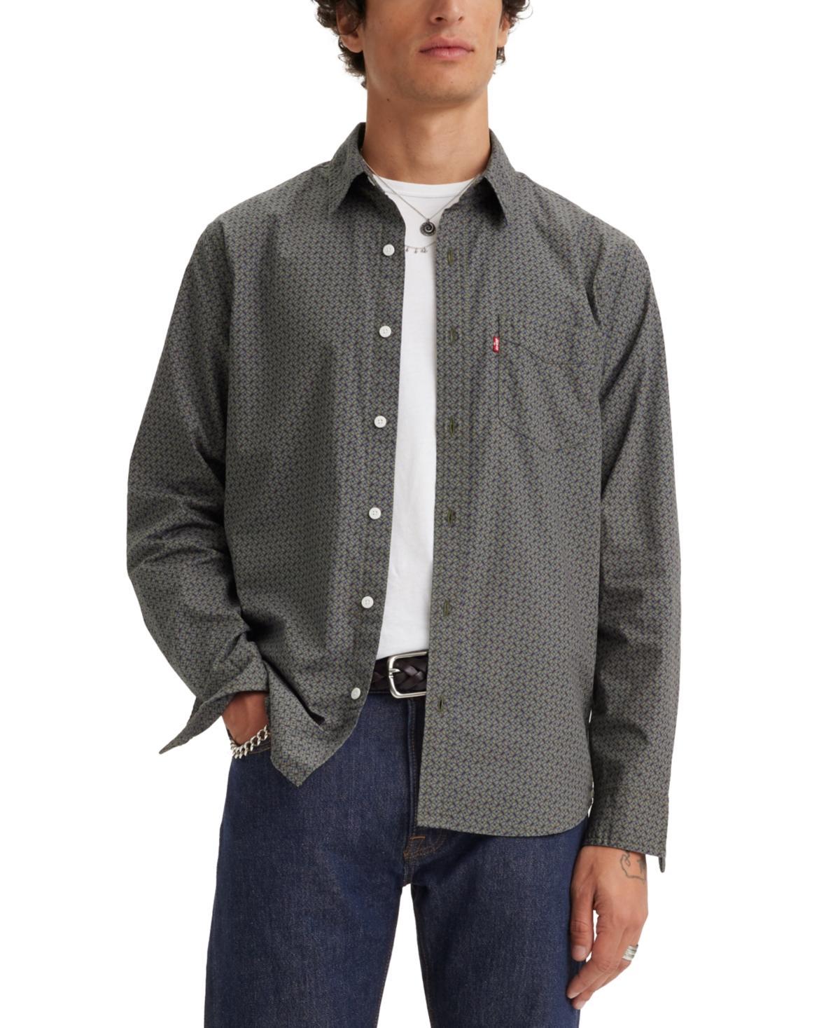 Mens Levis Classic Button-Down Shirt Red product image