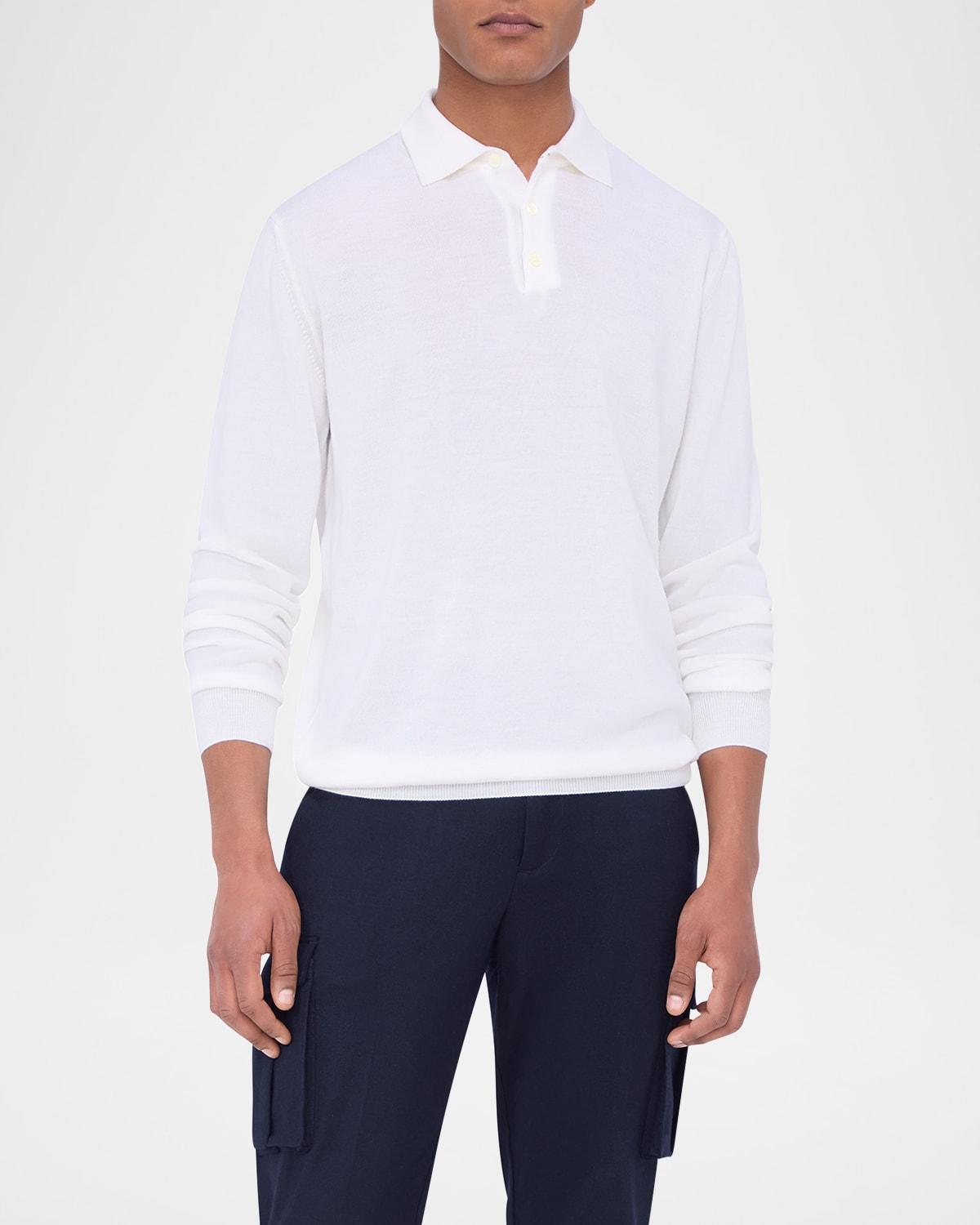 Mens Solid Polo Sweater Product Image