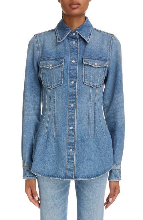 Fitted Denim Top Product Image