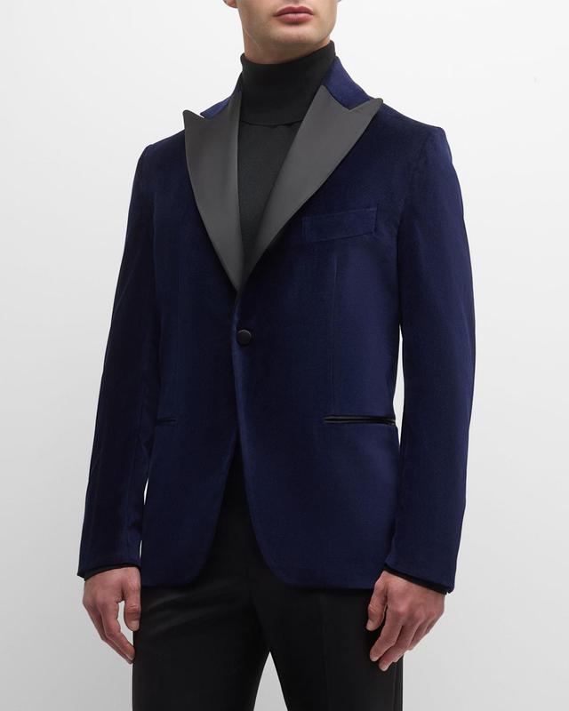 Mens Velvet Peak-Lapel Dinner Jacket Product Image