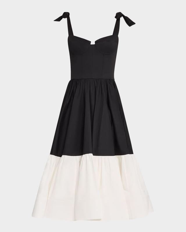 Catalina Two-Tone Sweetheart Midi Dress Product Image