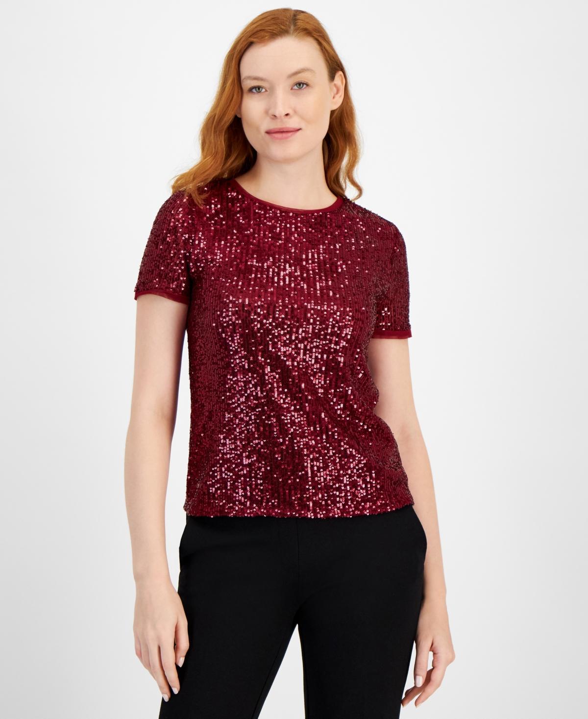 Women's Sequined T-Shirt Product Image