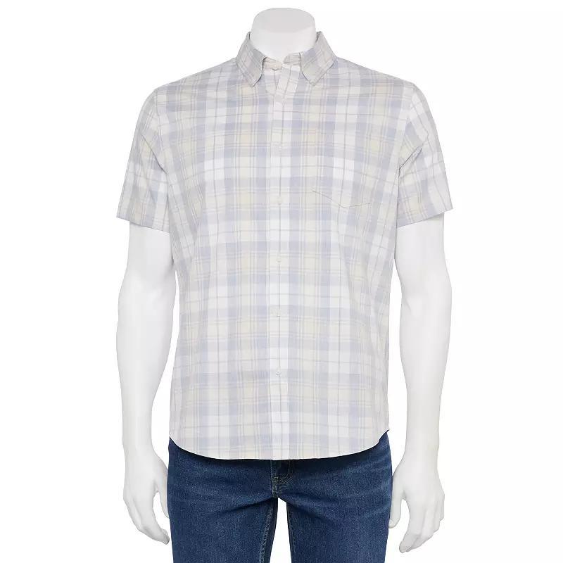 Mens Sonoma Goods For Life Short Sleeve Perfect Length Button Down Shirt Product Image