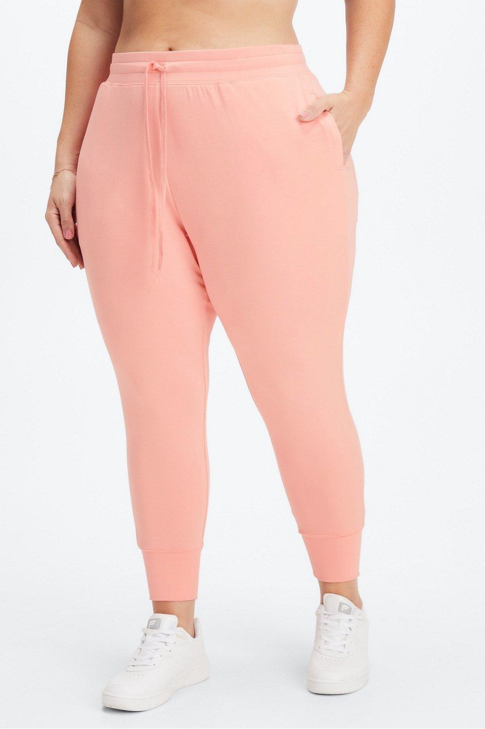 Fabletics Luxe Terry Jogger Womens pink Size XXL Product Image