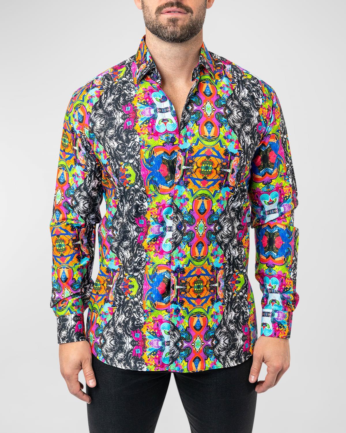 Maceoo Fibonacci Adid Dog Contemporary Fit Button-Up Shirt Product Image