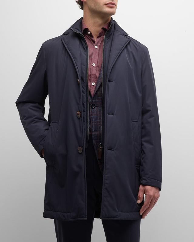 Mens Layered Relaxed-Fit Coat Product Image