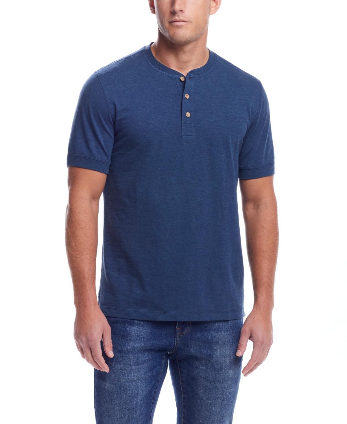 Weatherproof Vintage Mens Short Sleeve Melange Henley Shirt Product Image