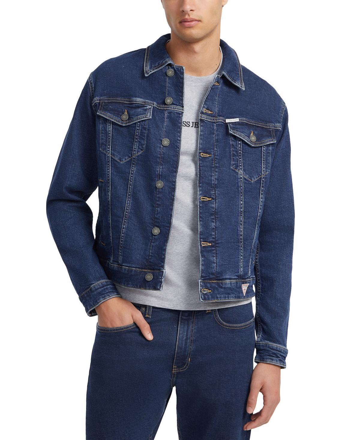 Guess Jeans by Guess Mens Slim-Fit Denim Trucker Jacket Product Image