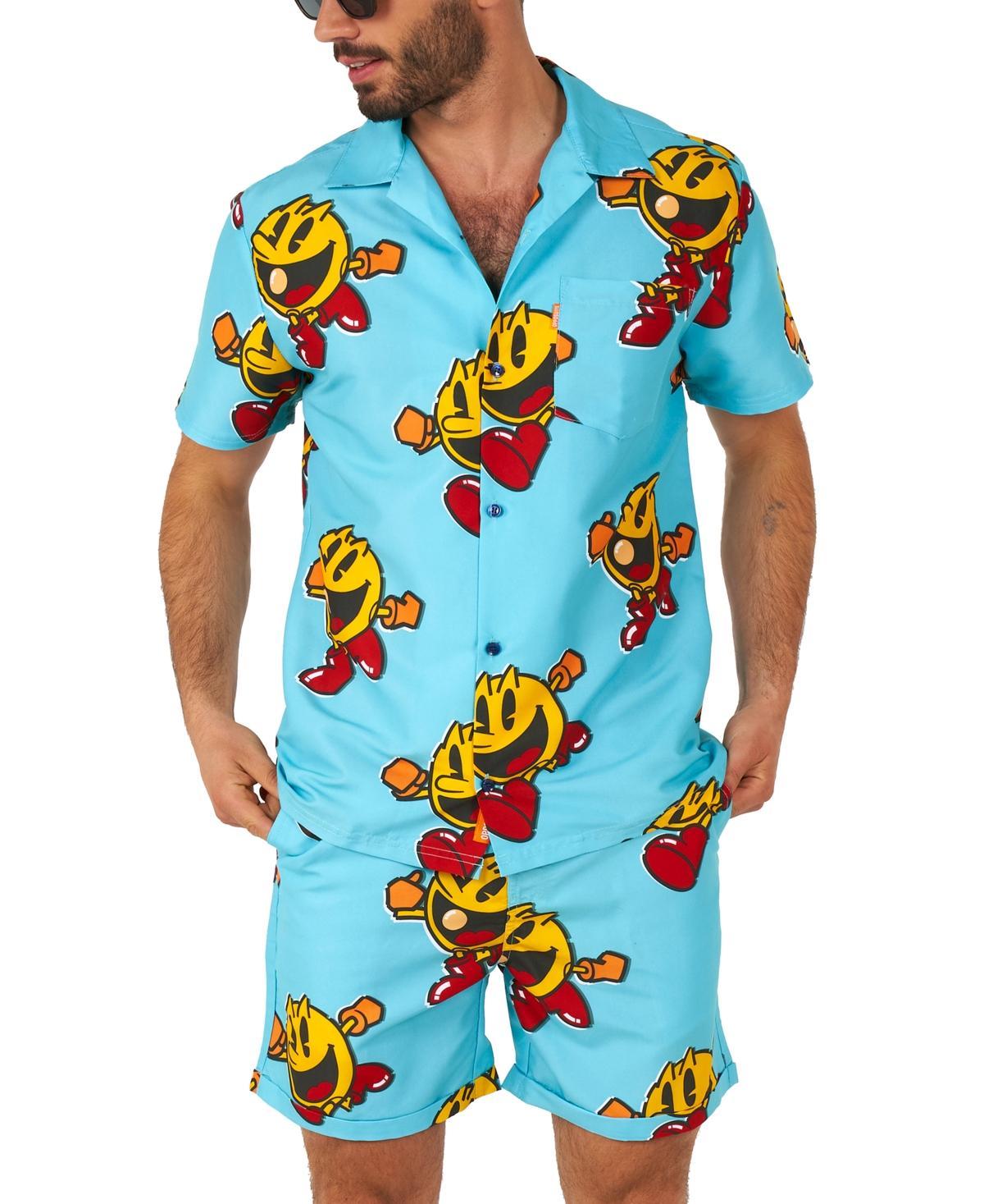 OppoSuits Mens Short-Sleeve Pac-Man Graphic Shirt & Shorts Set Product Image