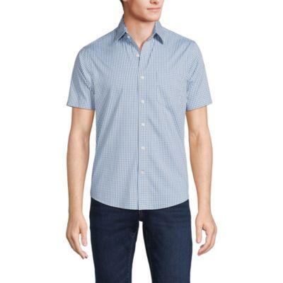 Mens Lands End Short Sleeve Travel Kit Button-Up Short Sleeve Shirt Product Image