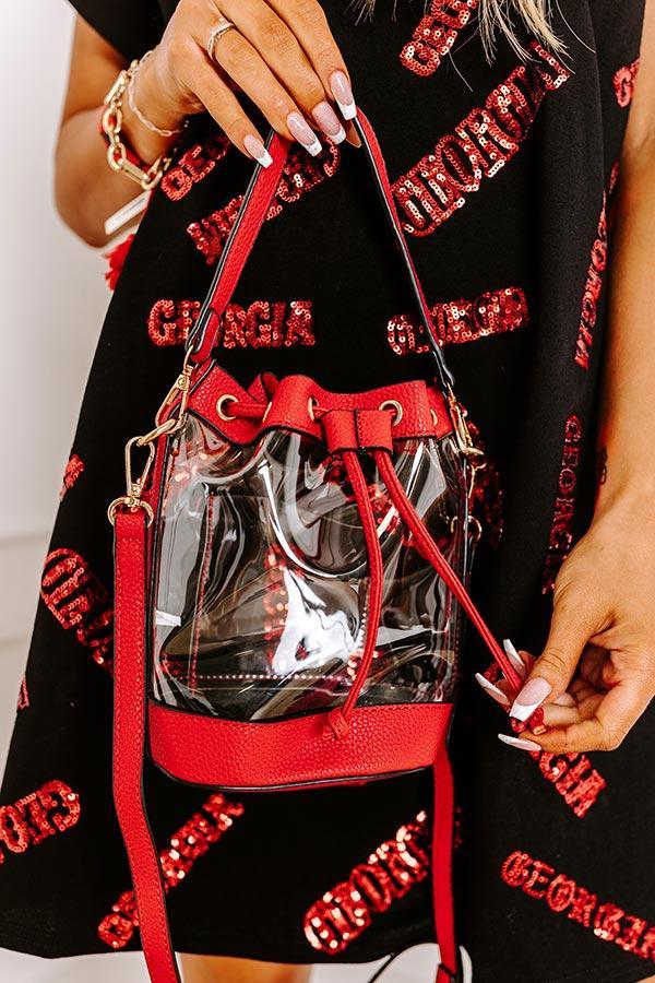 Pep Rally Ready Bucket Bag in Red Product Image