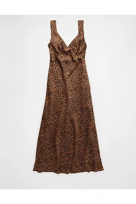 AE Leopard Midi Slip Dress Women's Product Image