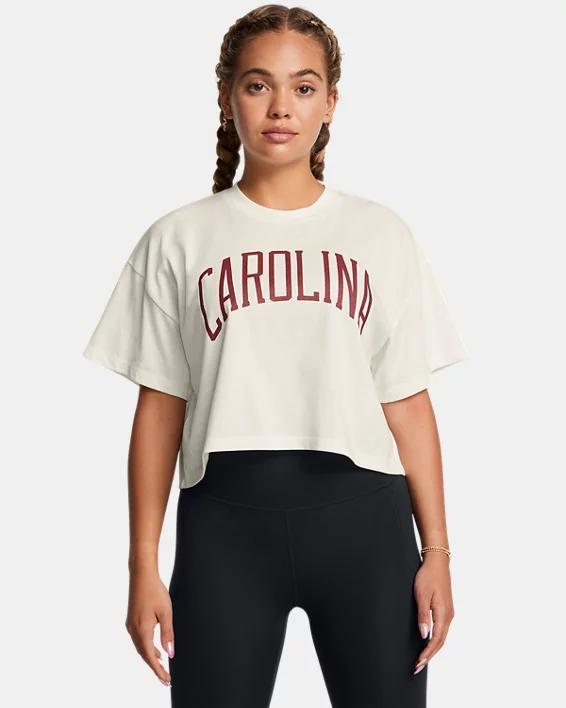 Womens UA Gameday Heavyweight Crop Boxy Collegiate T-Shirt Product Image