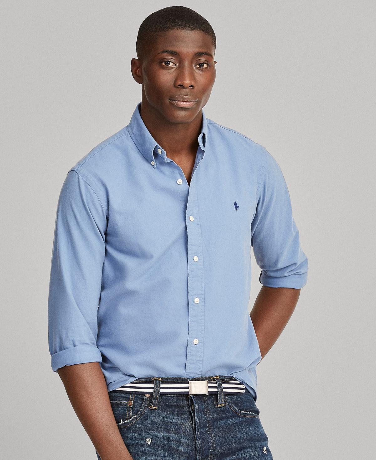 Polo Ralph Lauren Classic Fit Long Sleeve Cotton Oxford Button Down Shirt Product Image