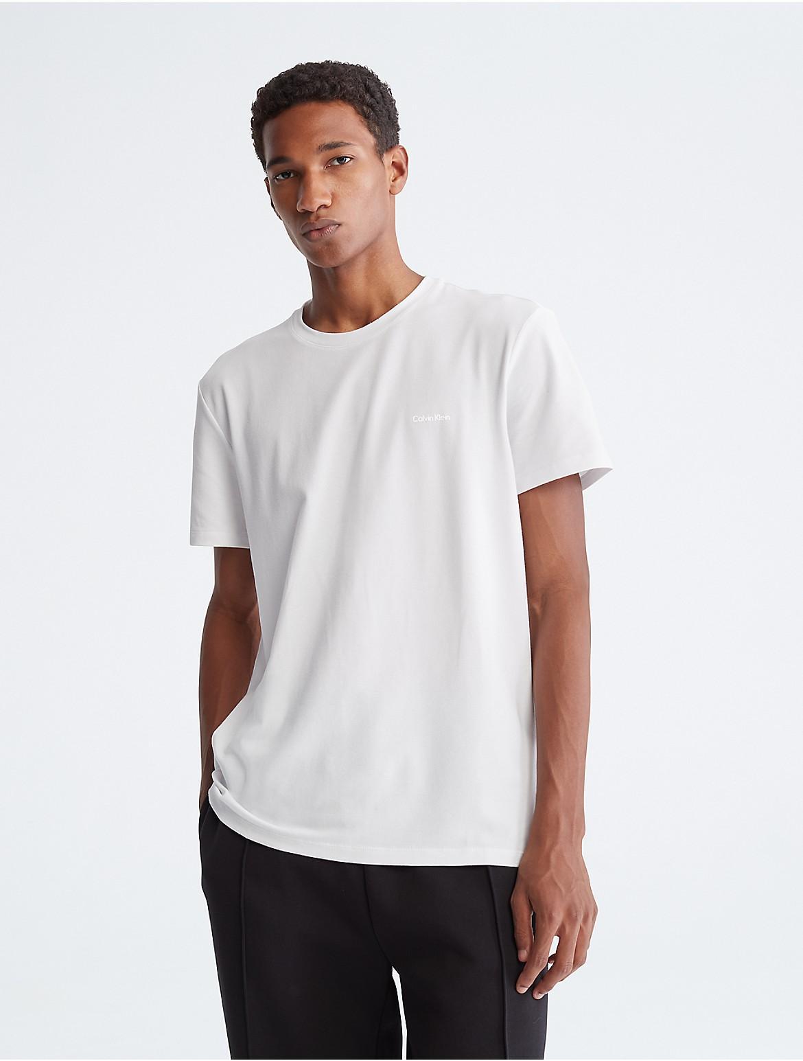 Calvin Klein Mens Tech Pique T-Shirt - White - XS Product Image