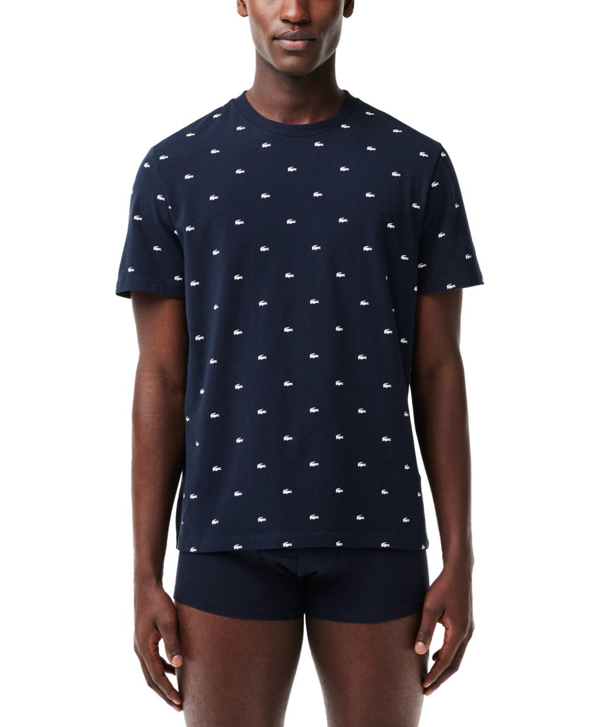 Lacoste Mens Allover Crocodile Logo Underwear T-Shirt Product Image