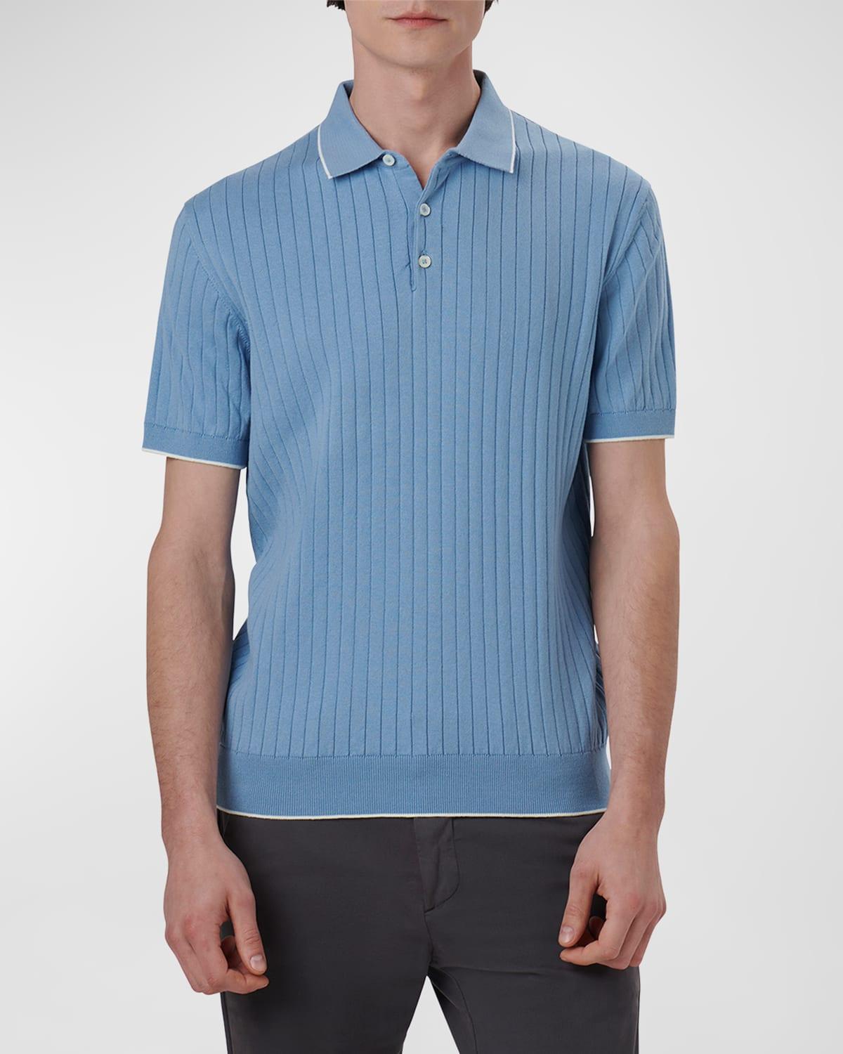 Mens Ribbed Polo Sweater Product Image