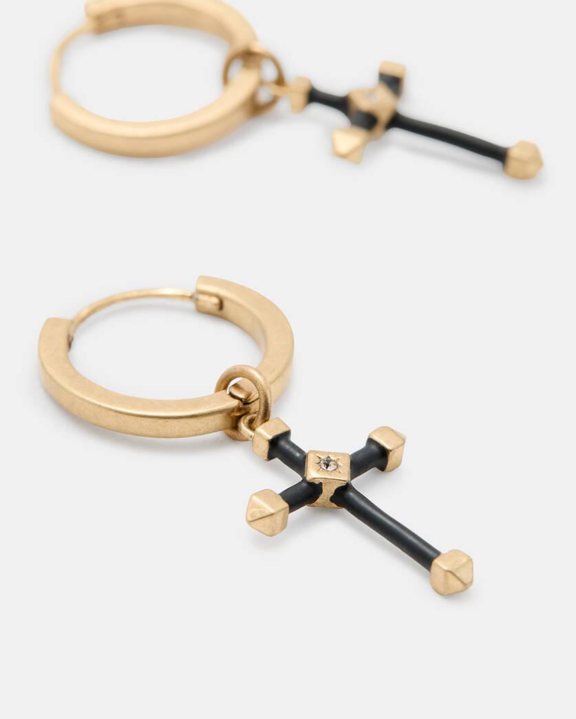 Lyra Cross Hoop Earrings Product Image