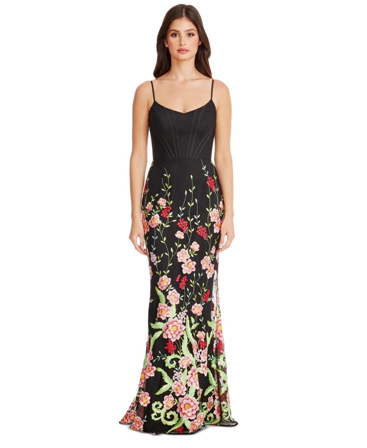 Dress the Population Womens Giovanna Floral-Embroidered Dress Product Image