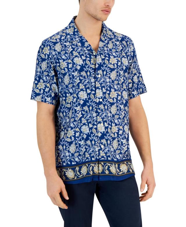 Club Room Mens Aretta Regular-Fit Floral-Print Button-Down Camp Shirt, Created for Macys Product Image