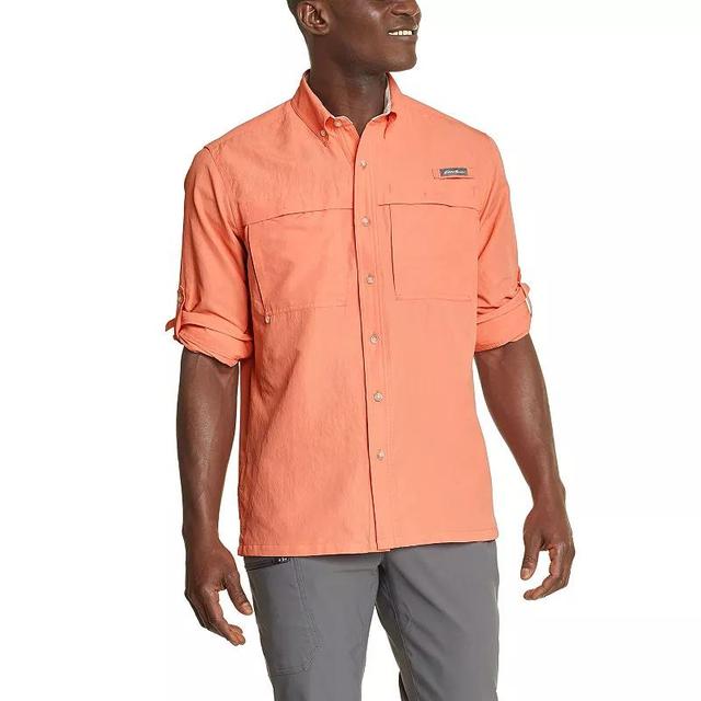 Mens Eddie Bauer Ripstop Guide Long Sleeve Button-Down Shirt Product Image