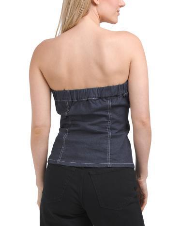 Strapless Denim Top for Women Product Image