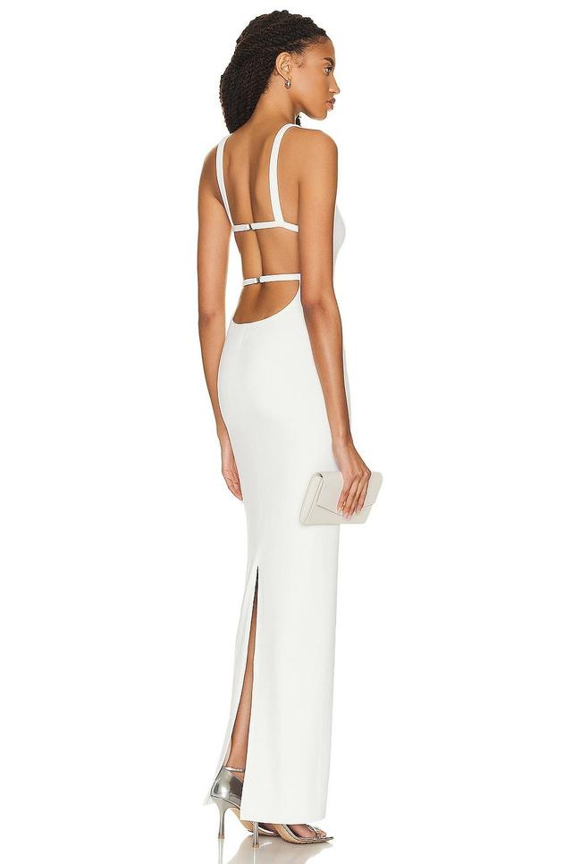 PRISCAVera Open Back Long Dress Ivory. (also in ). Product Image