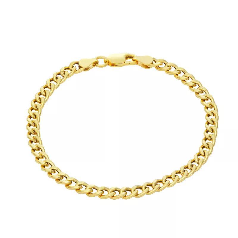 Giorgio di Vicenza Sterling Silver Italian Curb Chain Bracelet, Womens Yellow Product Image