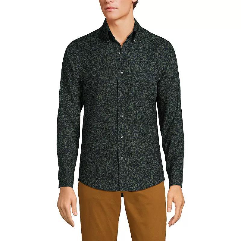 Mens Lands End Tailored Fit No Iron Twill Long Sleeve Shirt Product Image