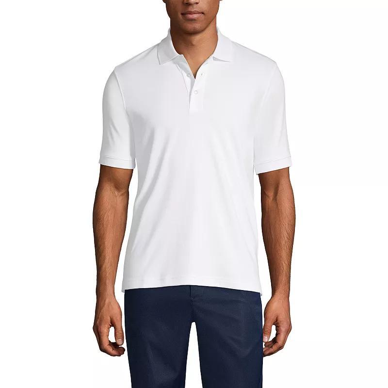 Lands End School Uniform Mens Short Sleeve Interlock Polo Shirt Product Image