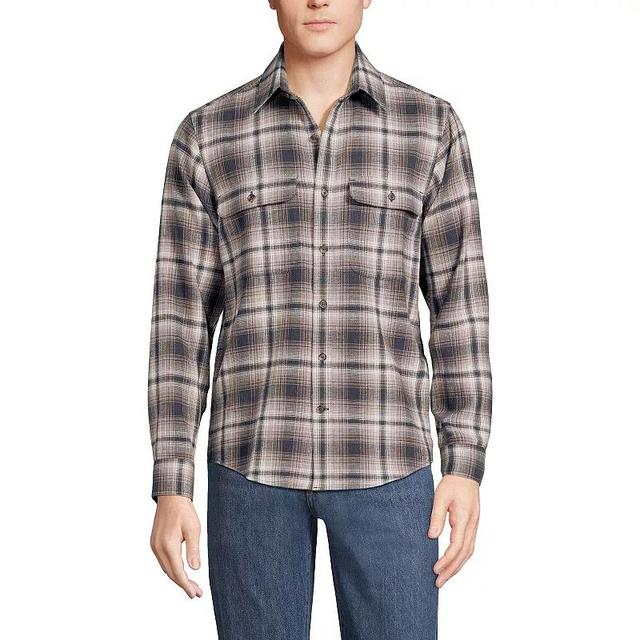 Mens Lands End Woven Waffle Work Shirt Product Image