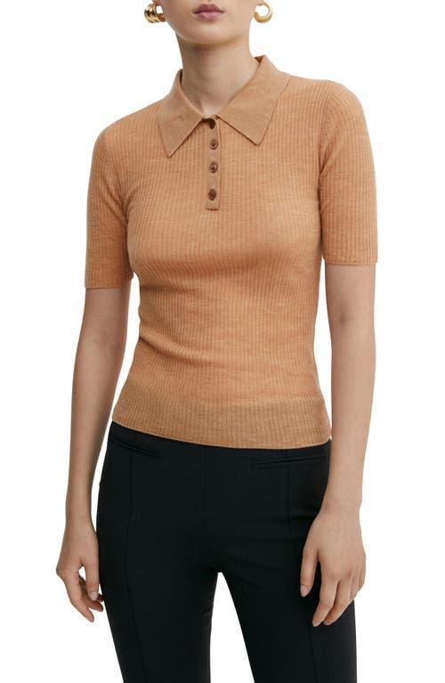 MANGO Rib Wool Polo Sweater Product Image