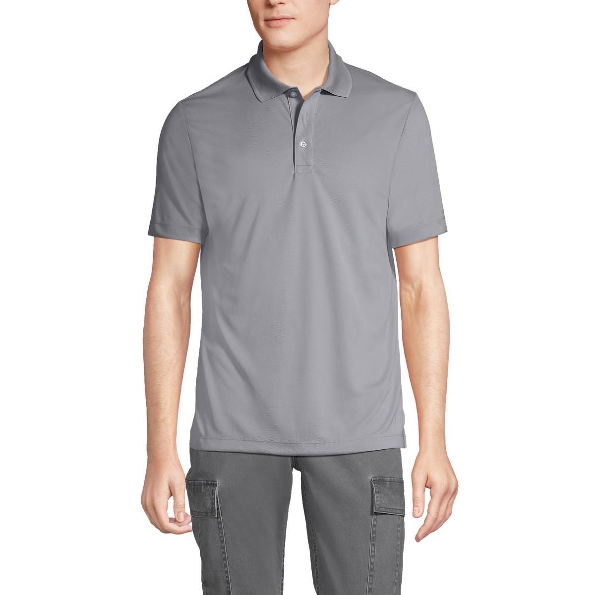 Lands End Mens Short Sleeve Solid Active Polo Shirt Product Image