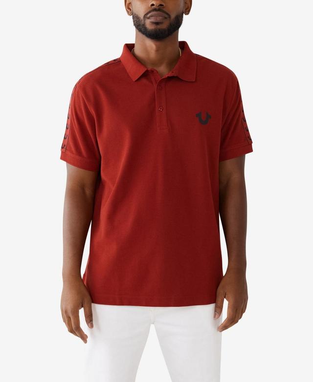 True Religion Mens Damask Short Sleeve Polo Shirt Product Image