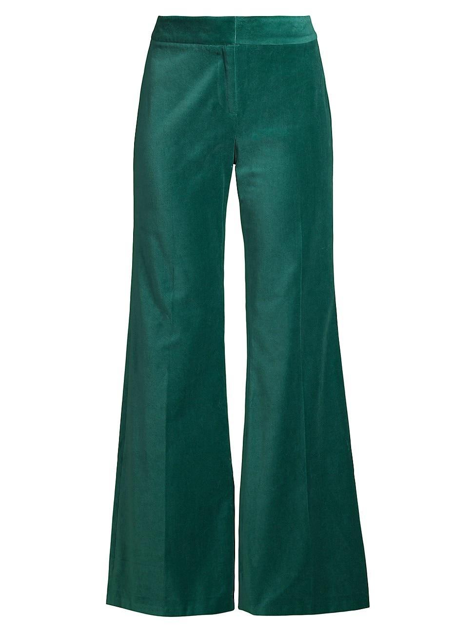 KOBI HALPERIN Nile Stretch Velveteen Wide Leg Pants Product Image