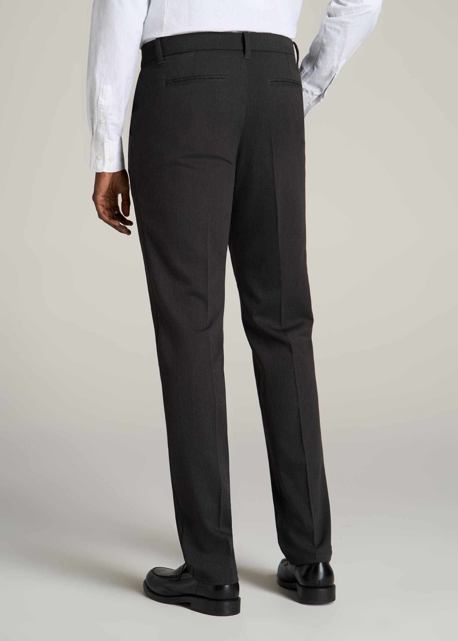 TAPERED-FIT Stretch Dress Pants for Tall Men in Charcoal Heather Male Product Image