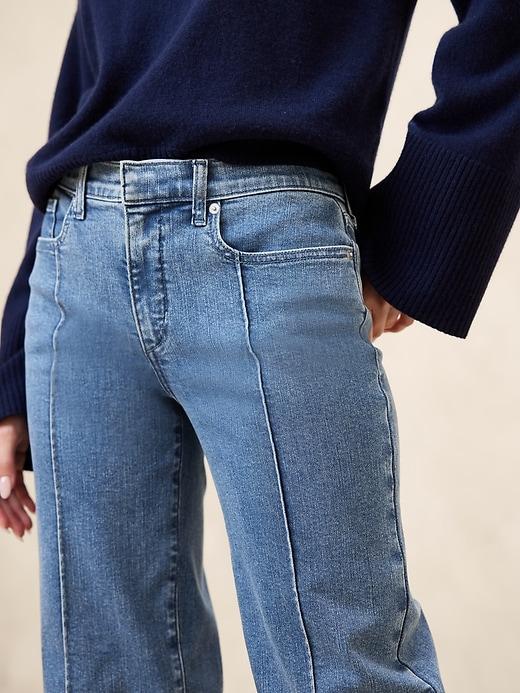 Mid-Rise Straight Pintuck Jean Product Image